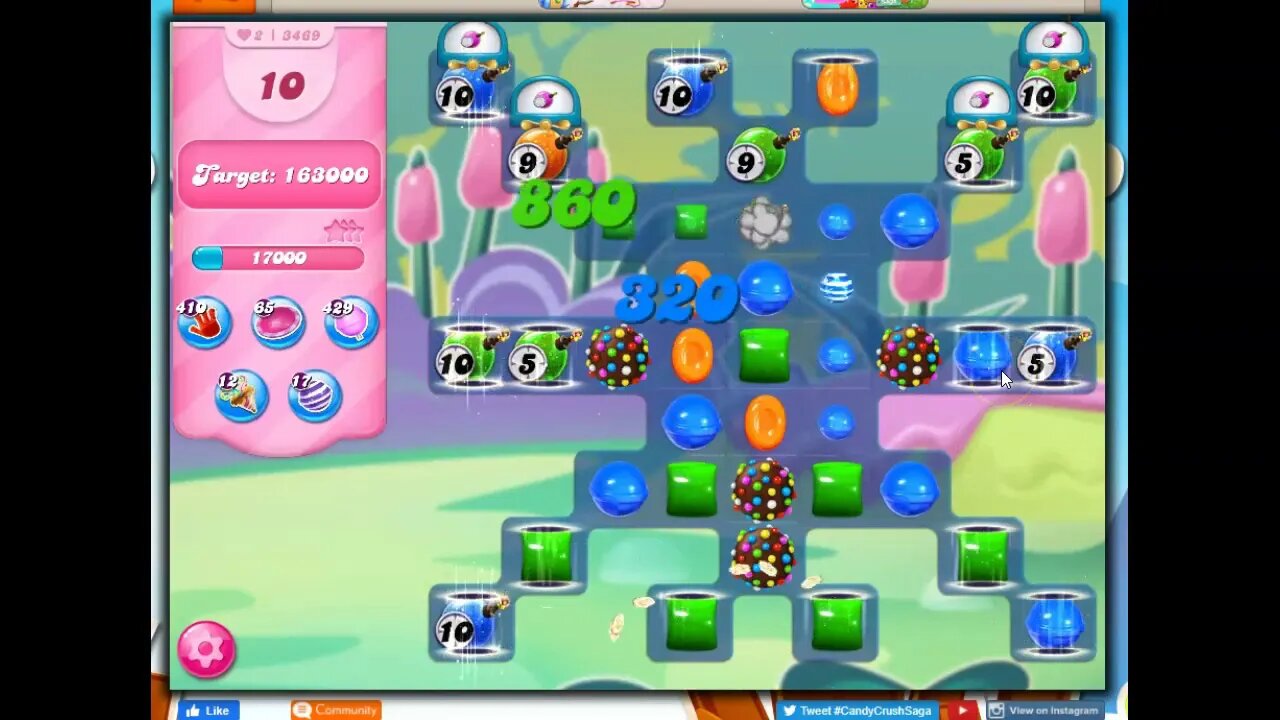 Candy Crush Level 3469 Talkthrough, 15 Moves 0 Boosters