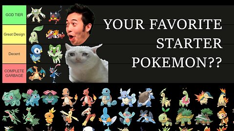 Favorite Starter Tierlist