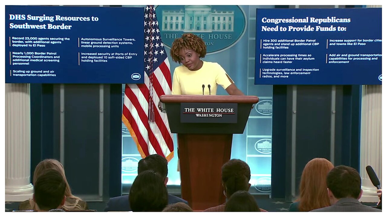 Karine Jean-Pierre claims Southern Border is SECURE, but also blames Republicans because it isn't