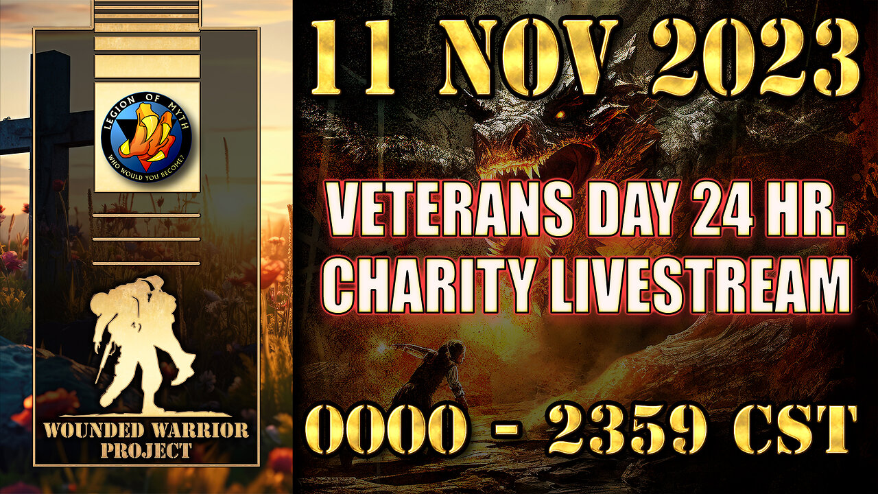 24 hour charity livestream for the Wounded Warrior Project