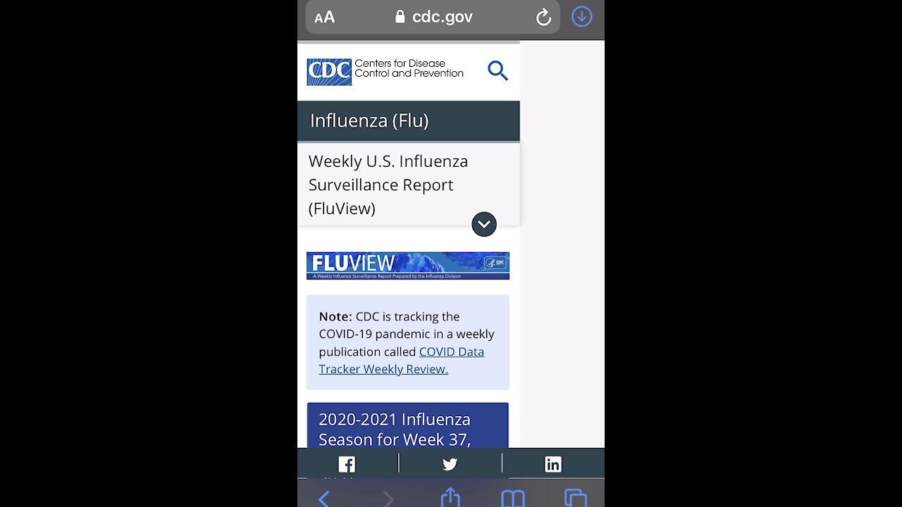 CDC weekly influenza cases drops off chart since COVID-19 arrived