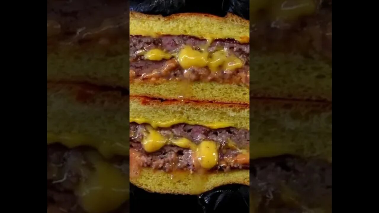 American Cheese Burger oil freid # American Burger