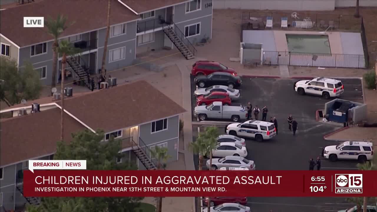 Police are investigating an assault situation involving "seriously injured children" at a Phoenix apartment