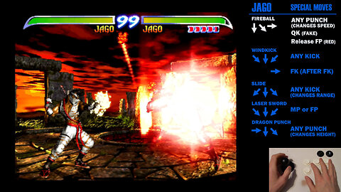 KILLER INSTINCT 2: Jago Tutorial (Move List)