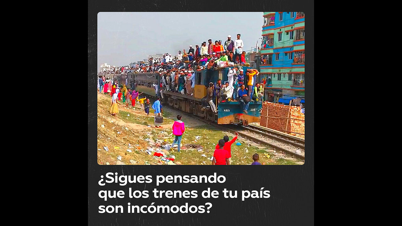 Tren abarrotado en Bangladés