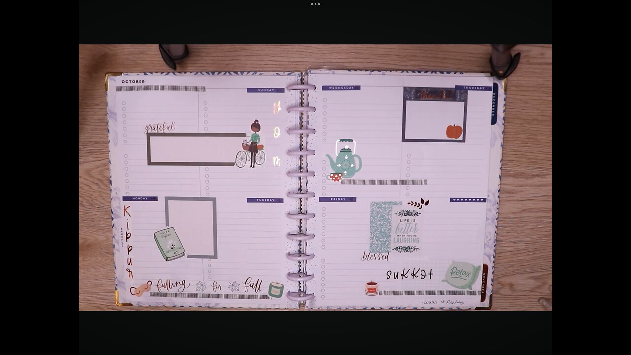 Happy Planner Plan With Me *Big Monthly Layout to Quad Planner* Fall Back Into Planning