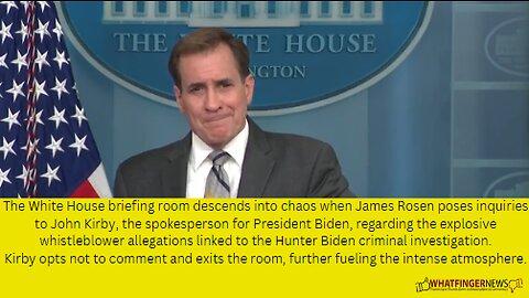 The White House briefing room descends into chaos when James Rosen poses inquiries to John Kirby