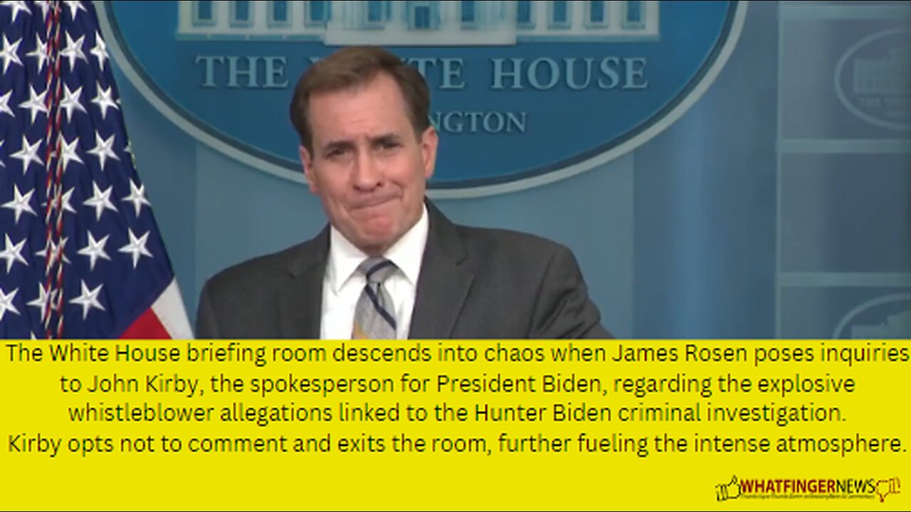The White House briefing room descends into chaos when James Rosen poses inquiries to John Kirby