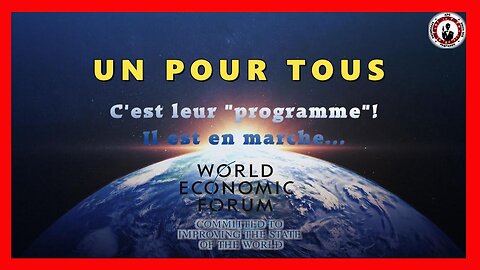 "UN pour TOUS" tel est le programme "Globaliste"... Regardez et vous "comprendrez" à qui nous avons à faire...(Hd 720)