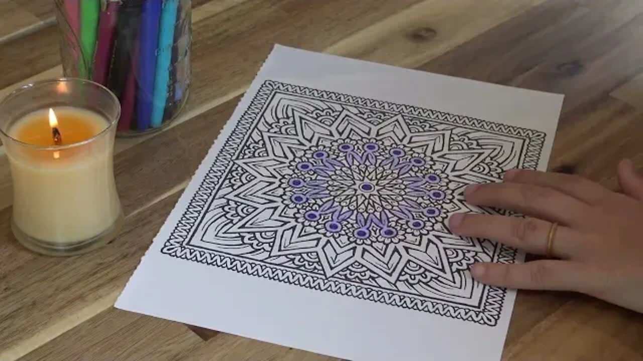 Square Mandala Part 1 | ASMR Coloring