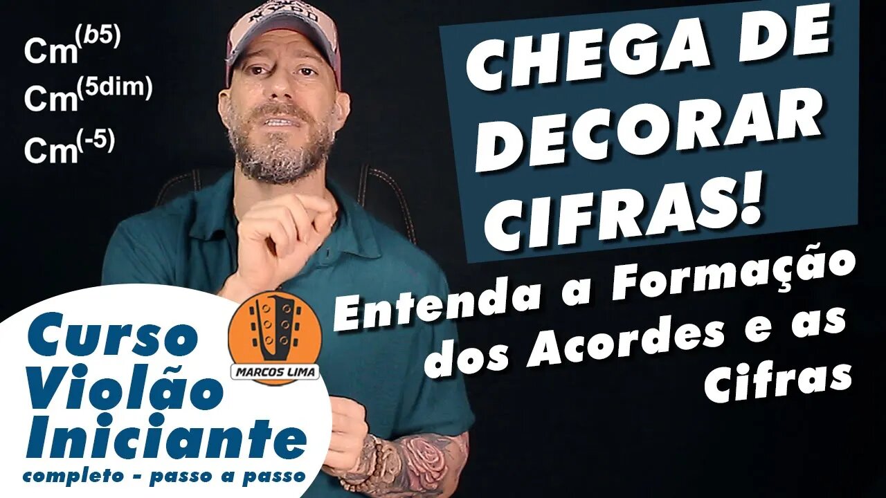 Não decore Cifras! Entenda a formação dos acordes e o código de Cifragem | AULA VIOLÃO