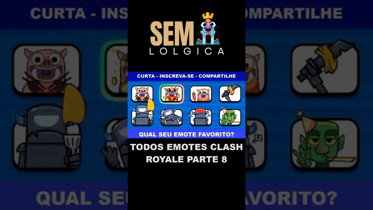 TODOS EMOTES CLASH ROYALE PARTE 8