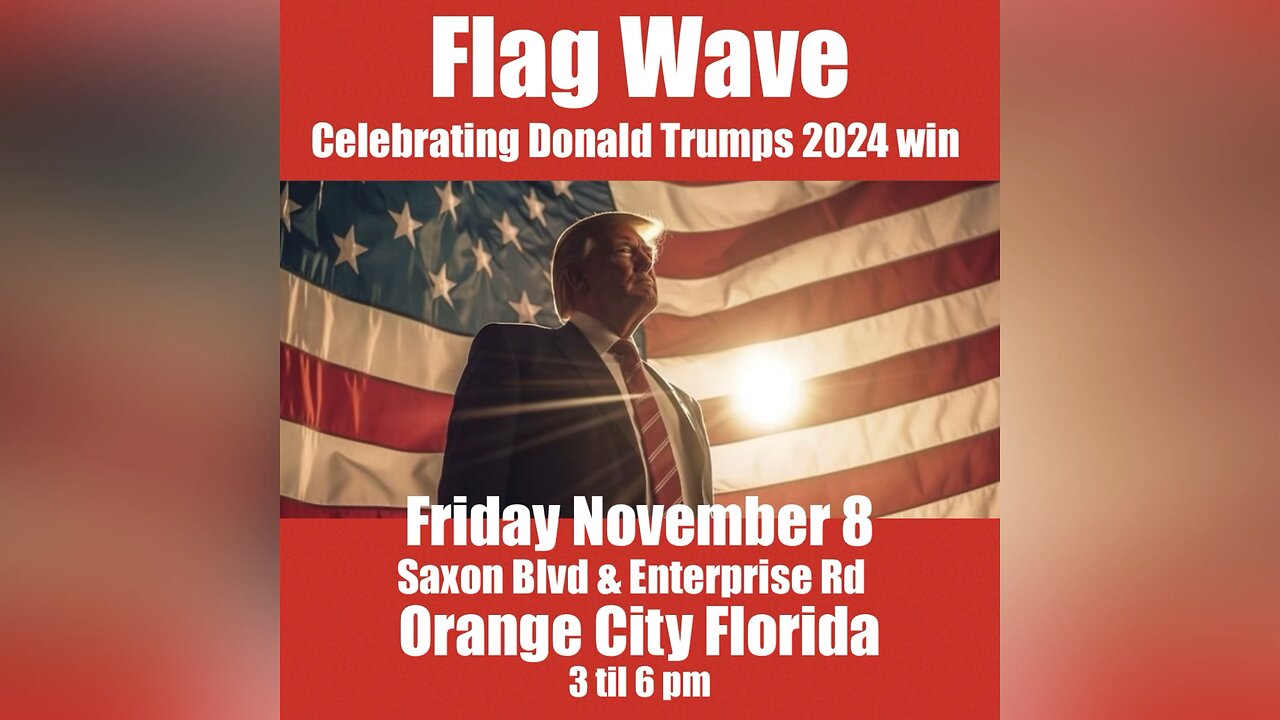 Trump victory flag wave