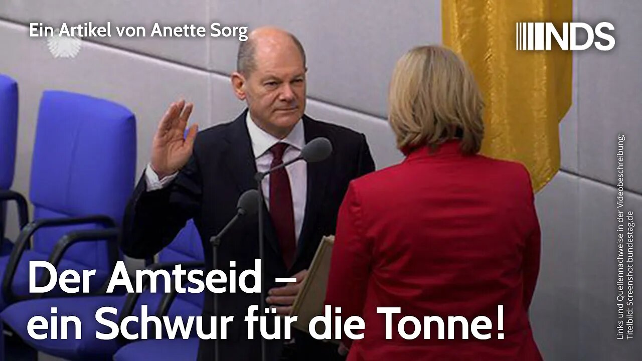 Der Amtseid – ein Schwur für die Tonne! | Anette Sorg | NDS-Podcast