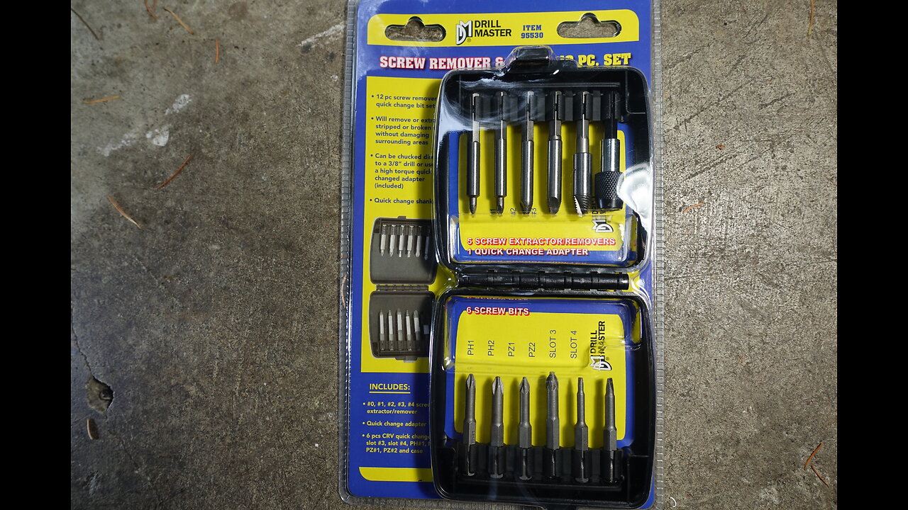 Review of the Harbor Freight Drill Master Screw Remover Set