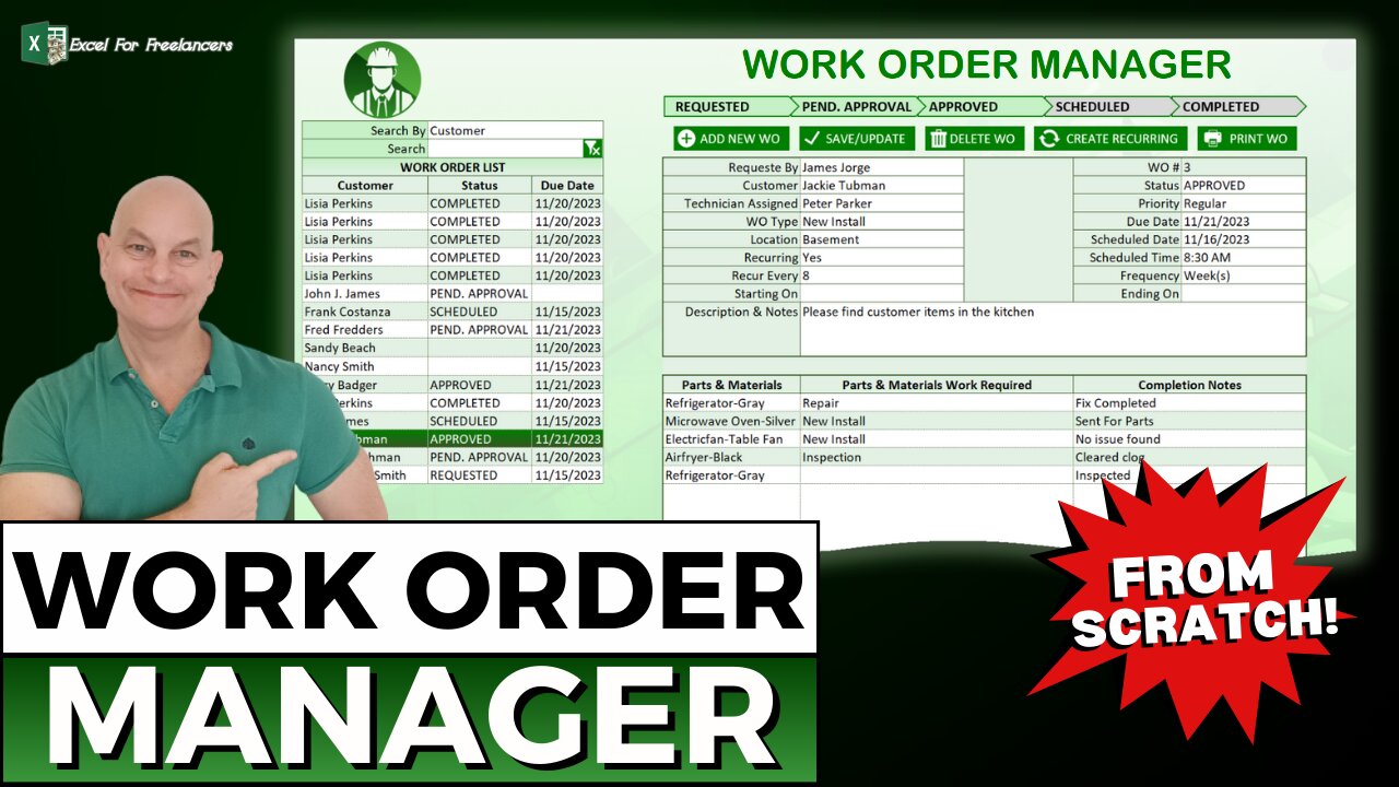 From Start to Finish: Excel Work Order Tutorial + Free Download