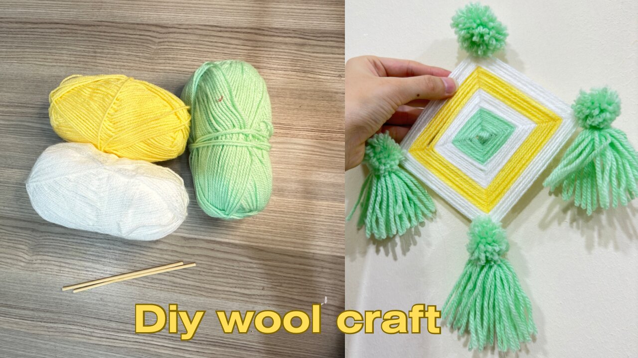 Diy wool wall hanging