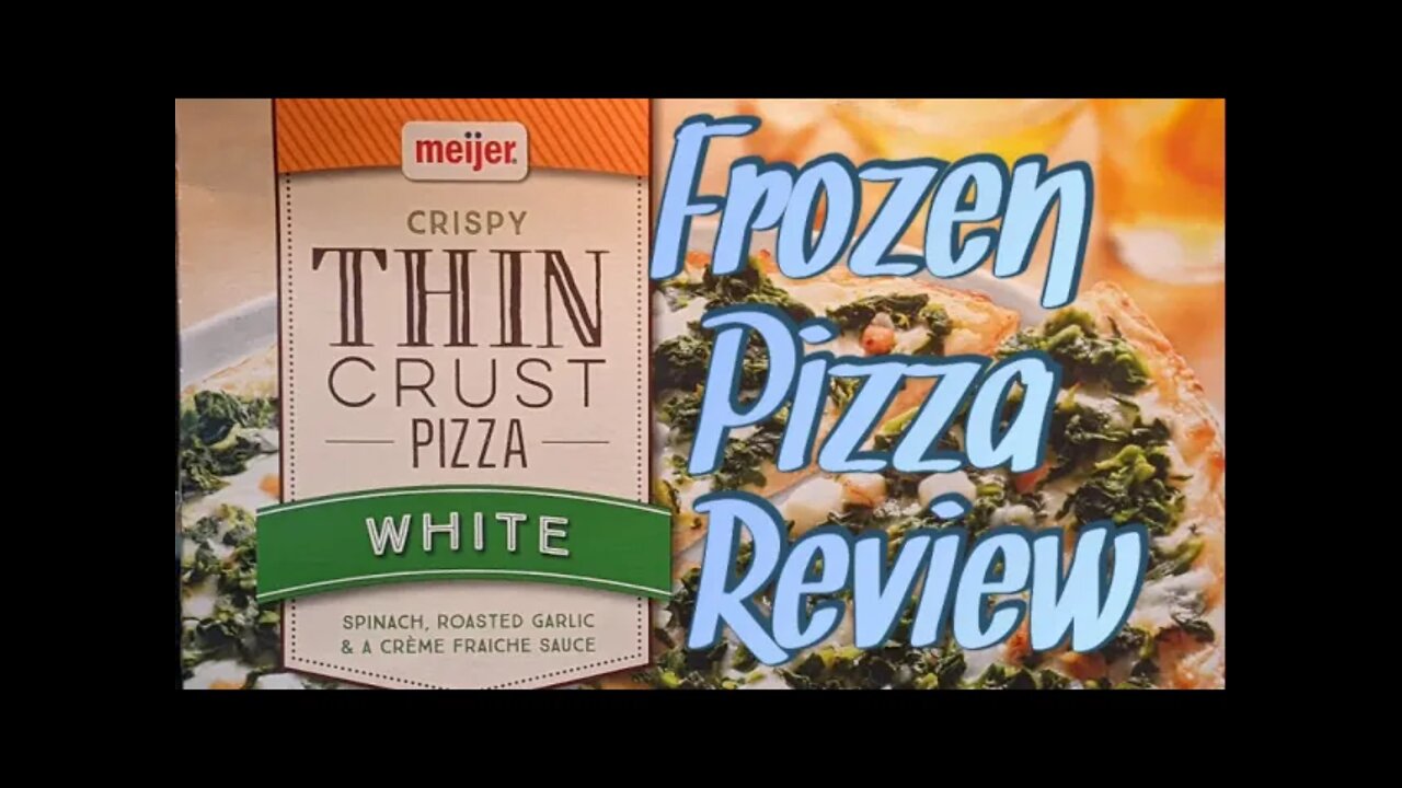 FROZEN PIZZA REVIEW: MEIJER THIN CRUST WHITE Spinach, Roasted Garlic, and Creme Fraiche Sauce