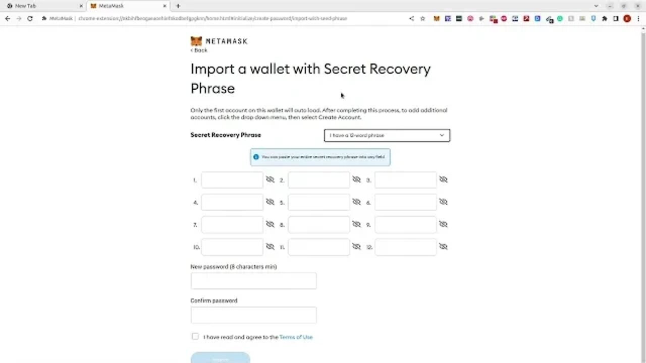 How to recover missing Metamask accounts