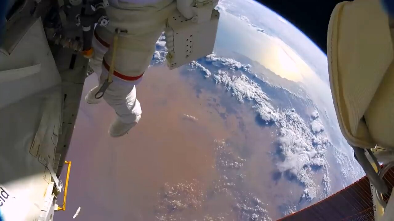 Astronauts accidently lose a shield in space