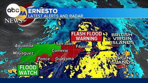 Tropical Storm Ernesto batters Puerto Rico