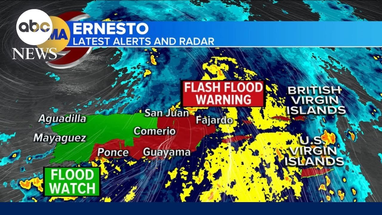 Tropical Storm Ernesto batters Puerto Rico