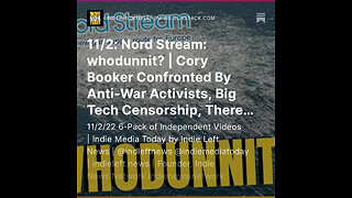 11/2: Nord Stream: whodunnit? | Cory Booker Confronted By Anti-War Activists, Big Tech Censorship +
