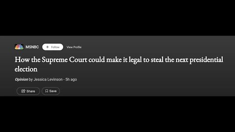 "...allow states to legally steal presidential elections by blessing a right-wing legal theory"- NBC