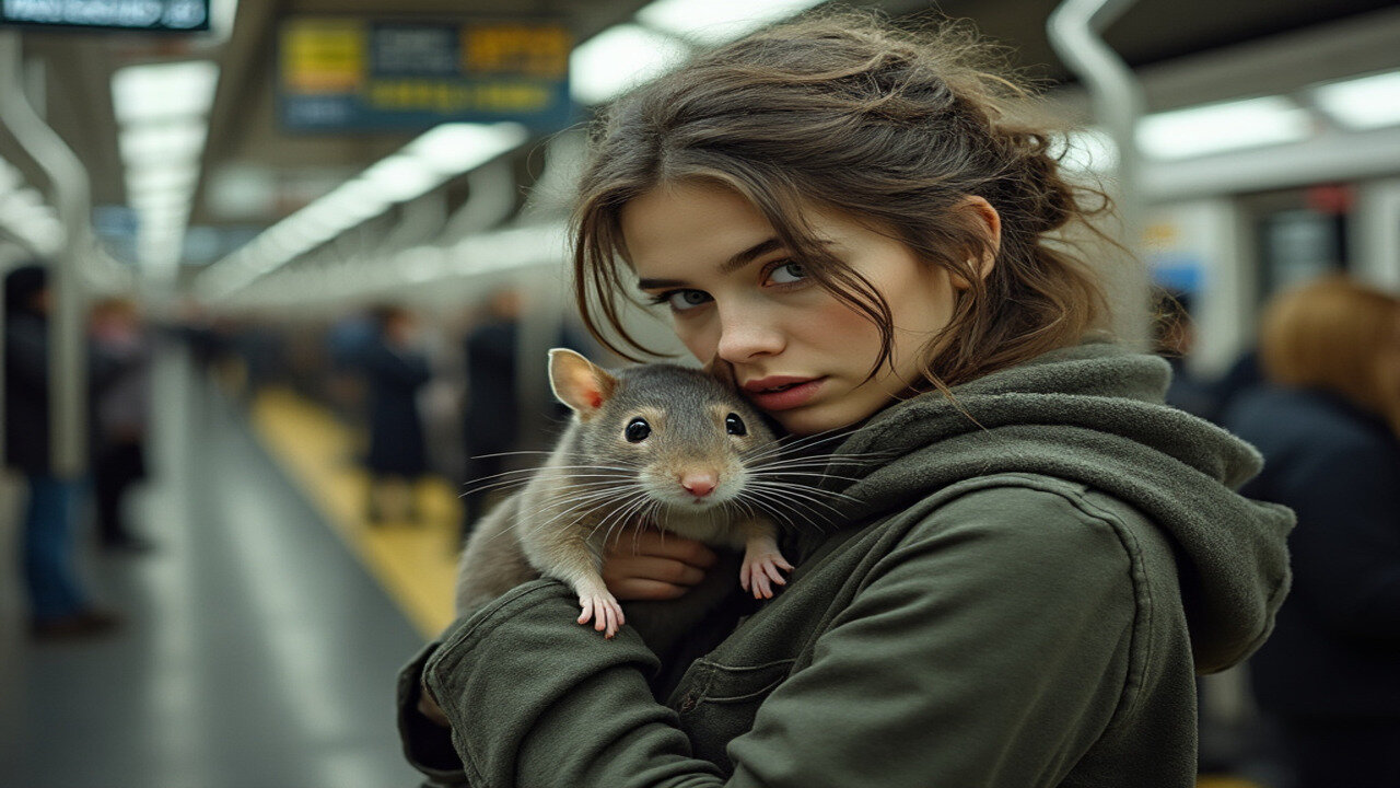 WTF NY Women Catching Rats in the Subway and keeping them as pets or for dinner.