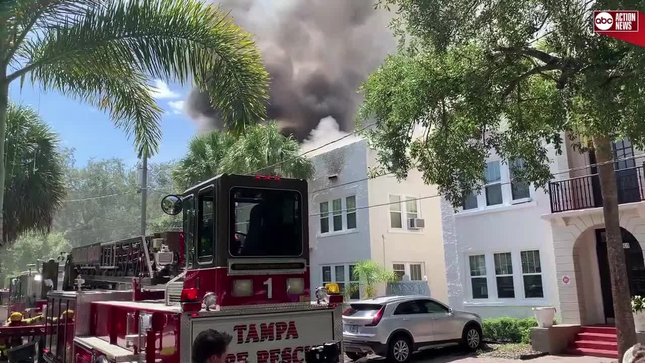 Tampa firefighters battle 2-alarm fire in Bayshore district | Web Extra