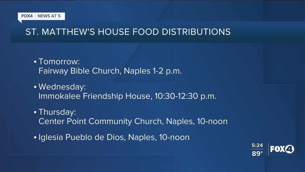 ST. MATTHEW'S HOUSE FOOD DISTRIBUTIONS