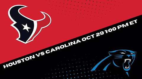 Houston Texans vs Carolina Panthers Prediction and Picks - NFL Picks Week 8