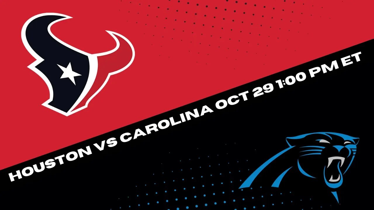 Houston Texans vs Carolina Panthers Prediction and Picks - NFL Picks Week 8