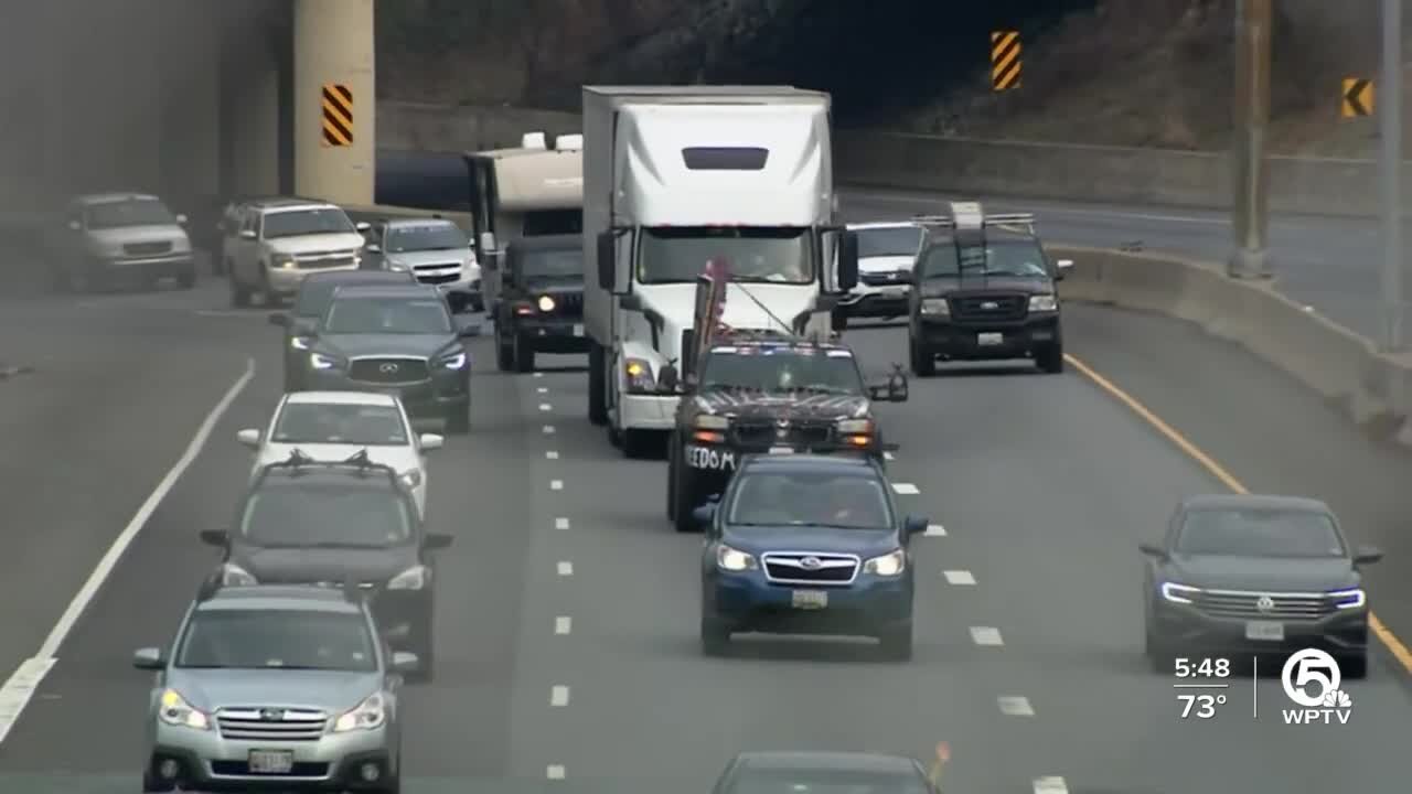 Convoy protesting COVID-19 mandates laps Washington DC