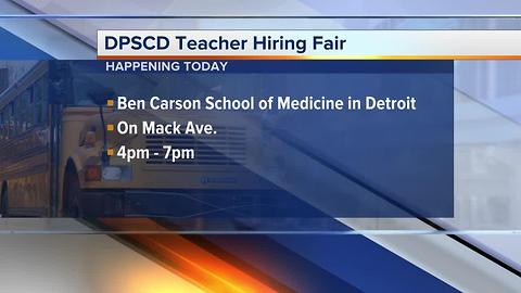 Detroit Public School Community District hiring fair happening today