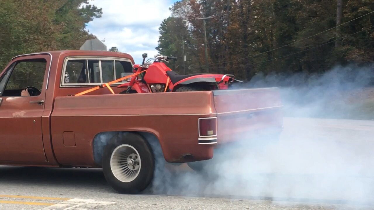 LS swapped C10 burnout.