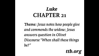 Luke Chapter 21 (Bible Study)