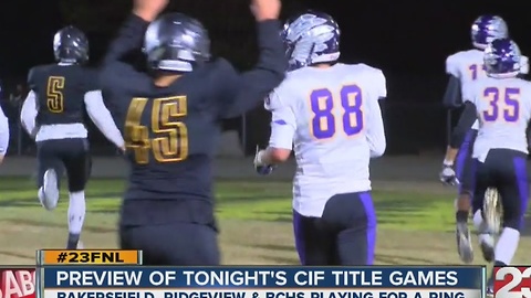 Preview of 3 Kern County teams playing for a CIF title game