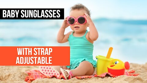 Flexible Polarized Baby Sunglasses with Strap Adjustable for Toddler Newborn