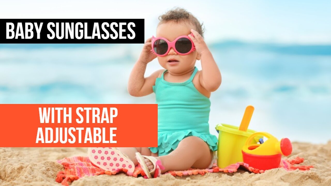 Flexible Polarized Baby Sunglasses with Strap Adjustable for Toddler Newborn