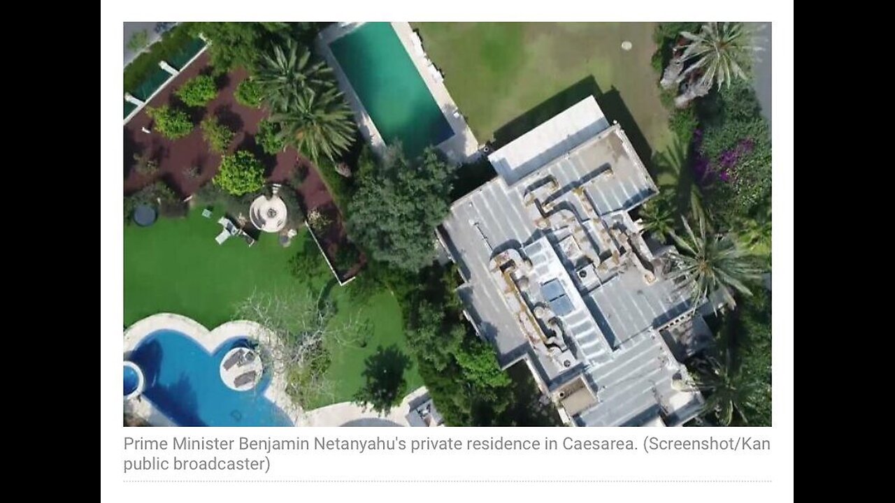 Israeli PM Benjamin Netanyahu's house/Neighborhood hit by a Lebanese Drone in Caesarea Israel