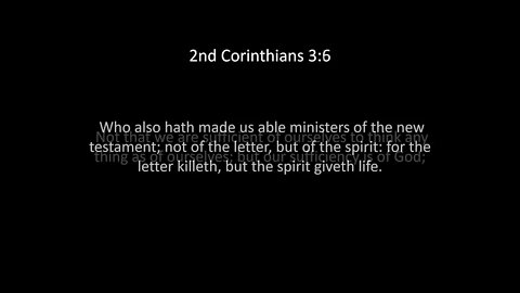 2nd Corinthians Chapter 3