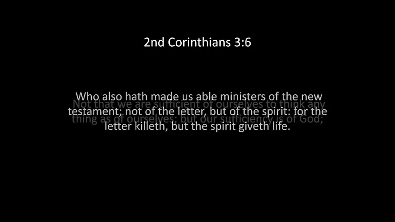 2nd Corinthians Chapter 3