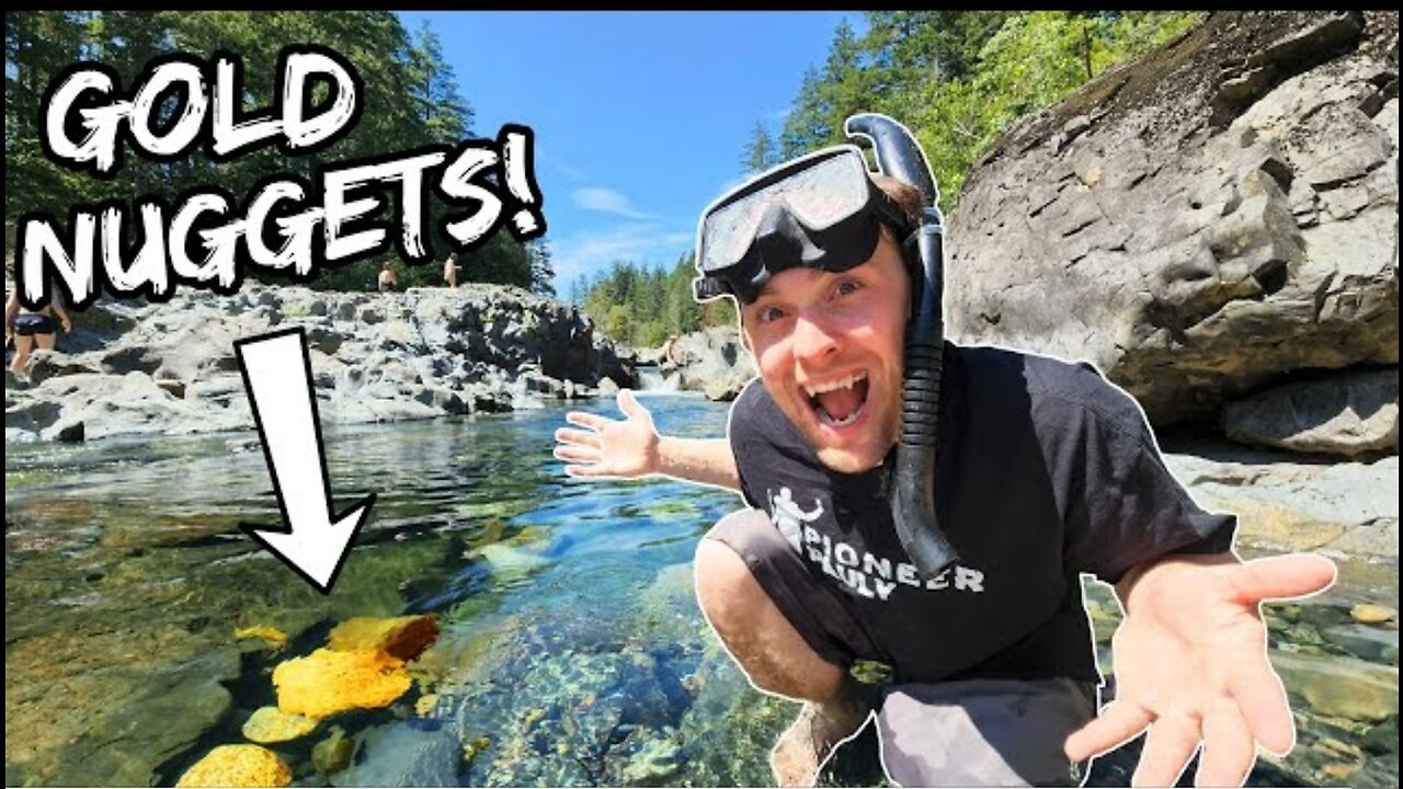 sniping LOTS OF GOLD at a popular swim hole!