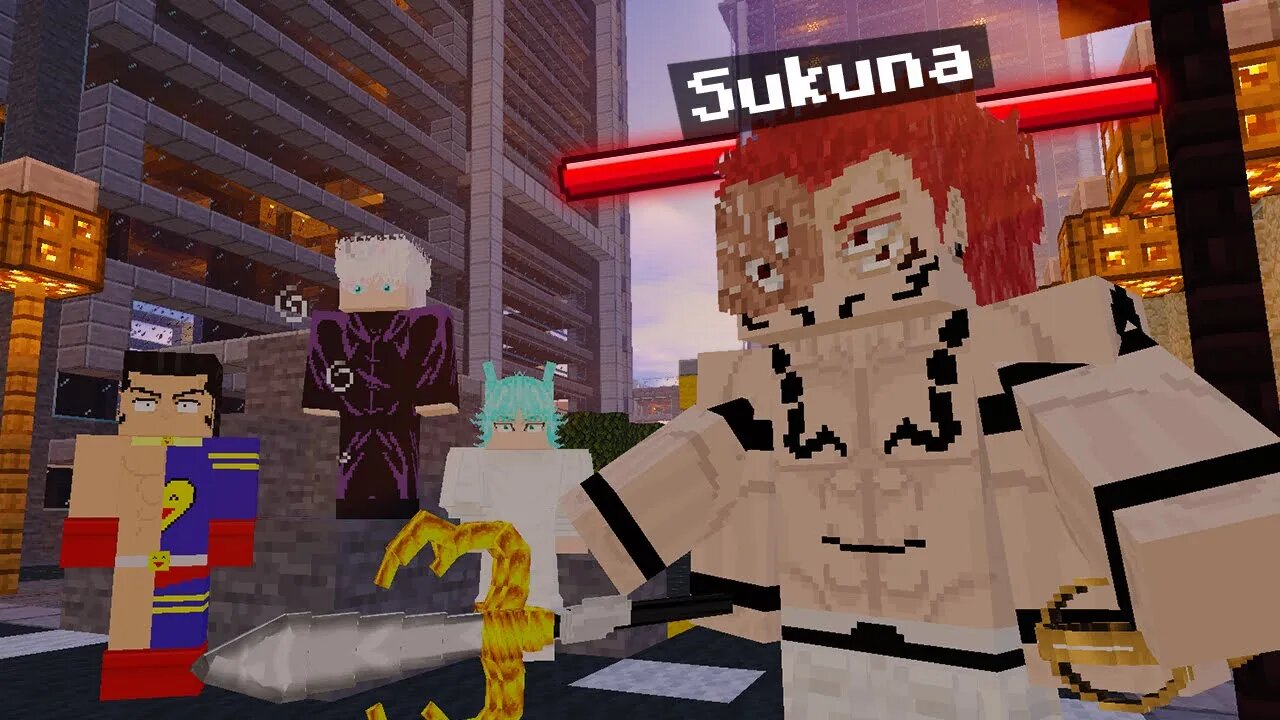 HEIAN Ryomen Sukuna vs Everyone in Minecraft jujutsu Kaisen Mod Battle