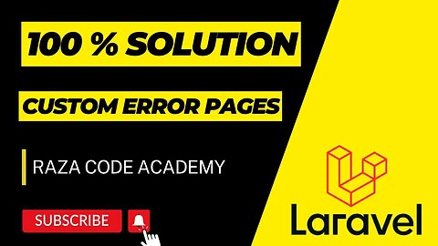 Mastering Laravel: Creating Custom Error Pages Like a Pro! Urdu/Hindi