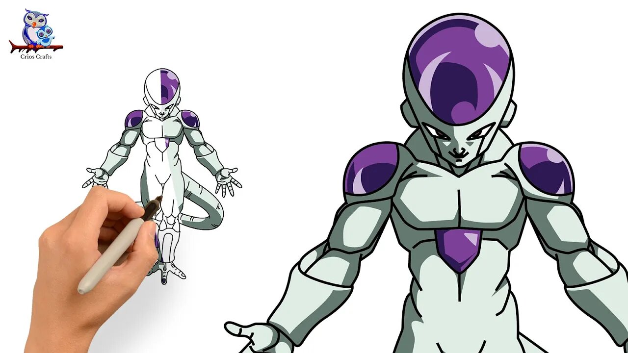 How To Draw Dragon Ball Z Frieza - Tutorial