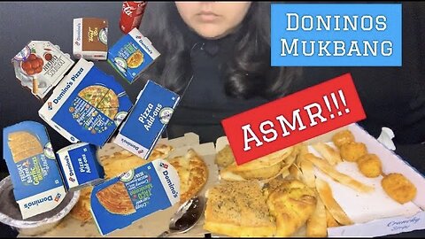 ASMR | MUKBANG | DOMINO'S | PARATHA PIZZA, ZINGY PARCEL, GARLIC BREAD STICKS, CHICKEN MEATBALLS |