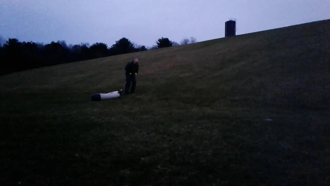 Blue Collar Strength - One Arm 70 lb Heavy Bag Drag Up Hill / Shoulder Walking Down Hill