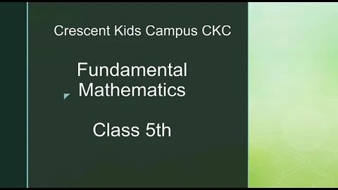 Maths A Class 5th Lesson 2